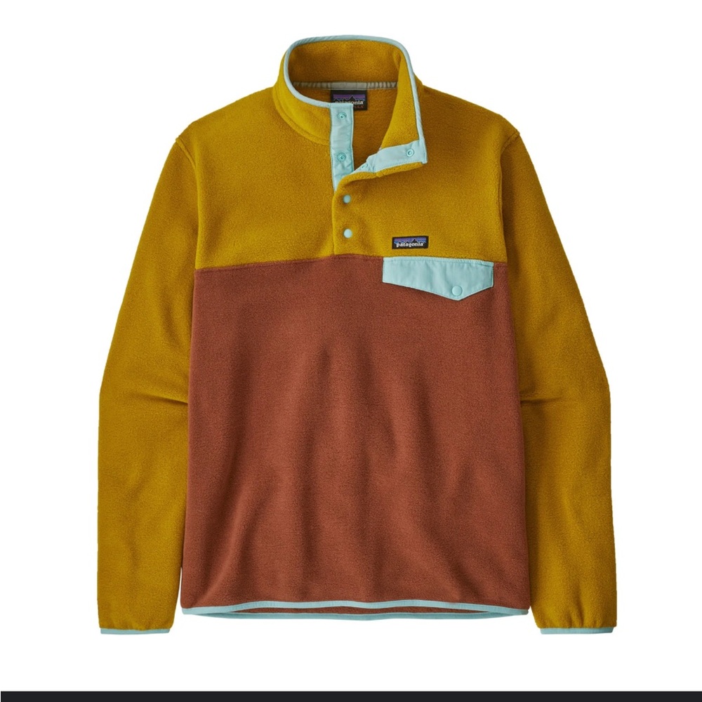Patagonia Men's Synchilla Snap-T Pullover - Yellow and Brown